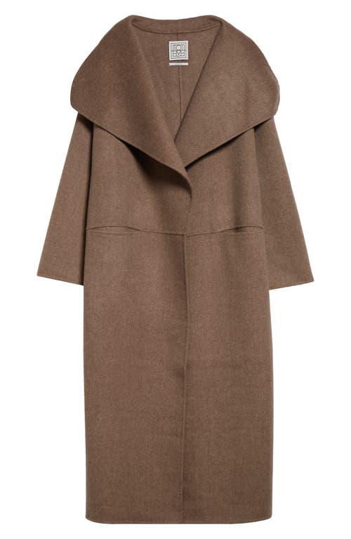 Shop Totême Toteme Signature Double Face Wool & Cashmere Coat In Oak Melange