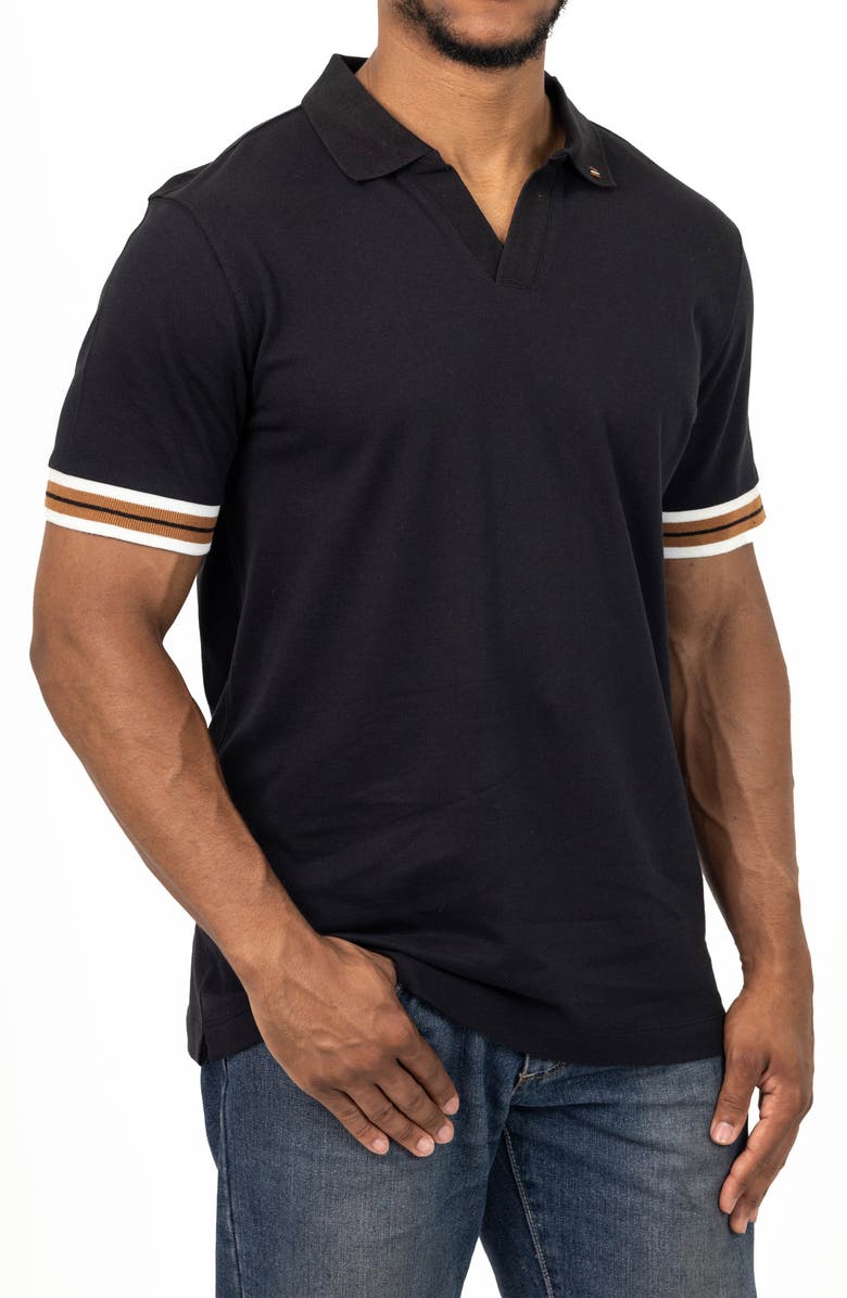 VELLAPAIS Elda Johnny Collar Knit Polo, Alternate, color, 