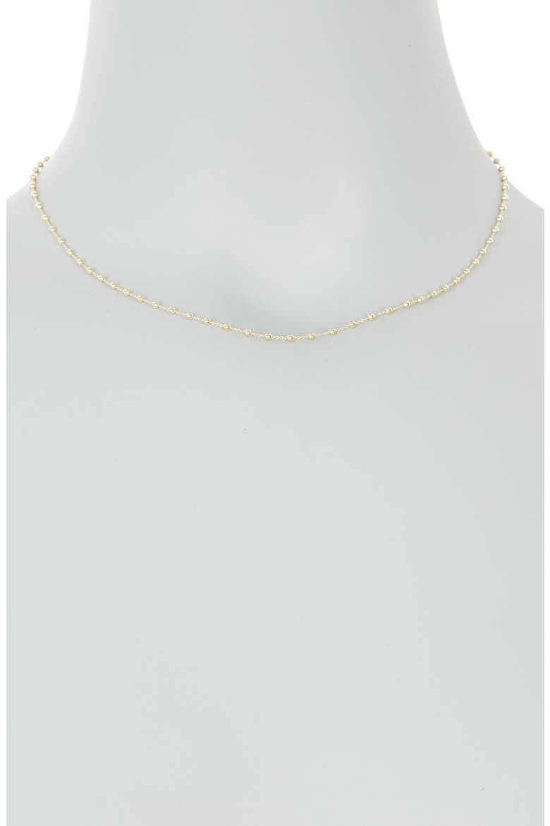 All Around Bead Chain Necklace, Alternate, color, GOLD
