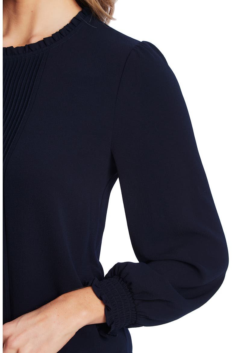 Pintucked Smock Cuff Chiffon Top, Alternate, color, NIGHT SHADE