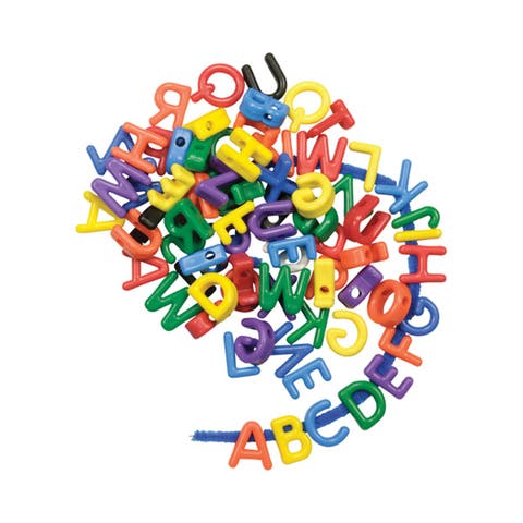 Manuscript Lacing Letter Beads - 288 Pieces