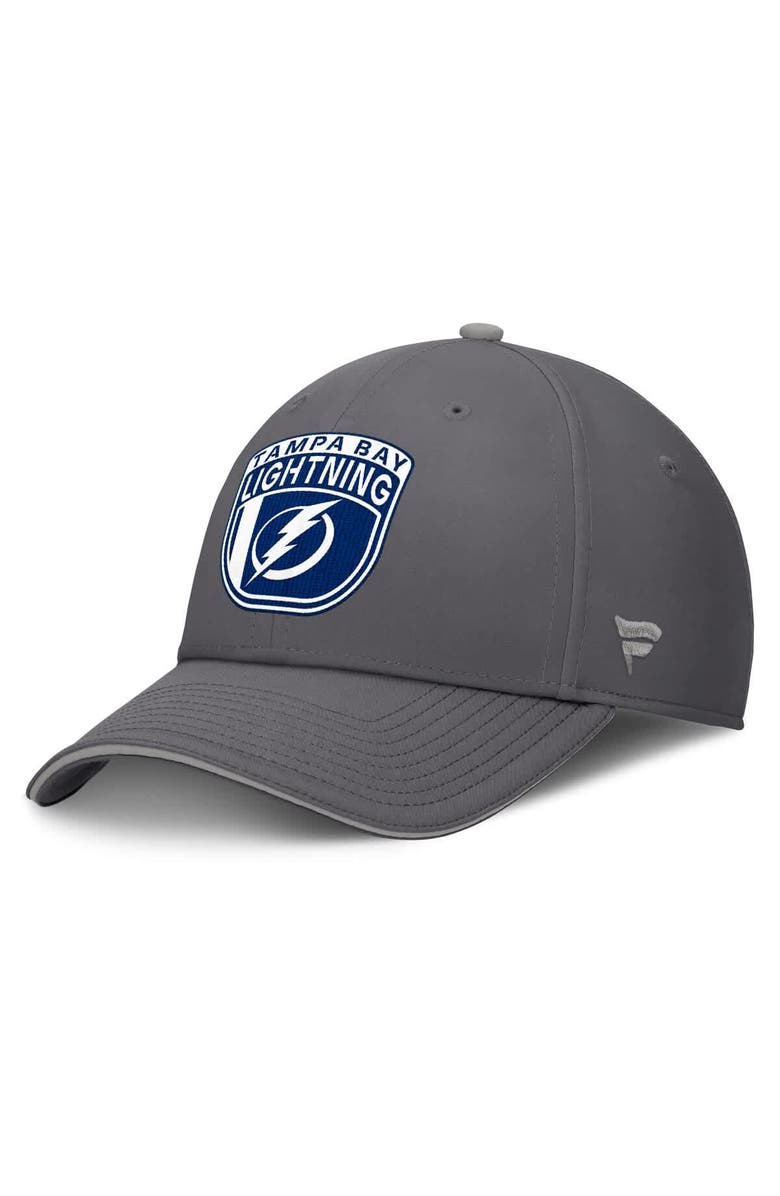 FANATICS Men's Fanatics Gray Tampa Bay Lightning Home Ice Flex Hat, Alternate, color,
