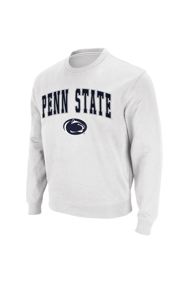 Men's Colosseum White Penn State Nittany Lions Arch & Logo Crew Neck Sweatshirt, Alternate, color, White