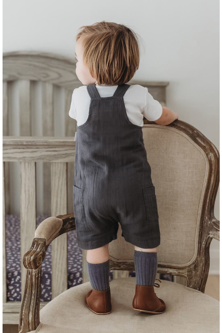 Organic Cotton Muslin Romper, Alternate, color, CHIA SEED
