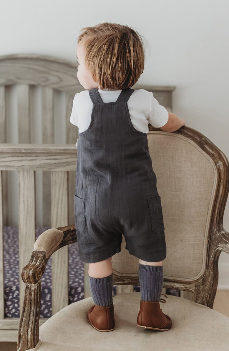 L'ovedbaby Organic Cotton Muslin Romper, Alternate, color, Chia Seed