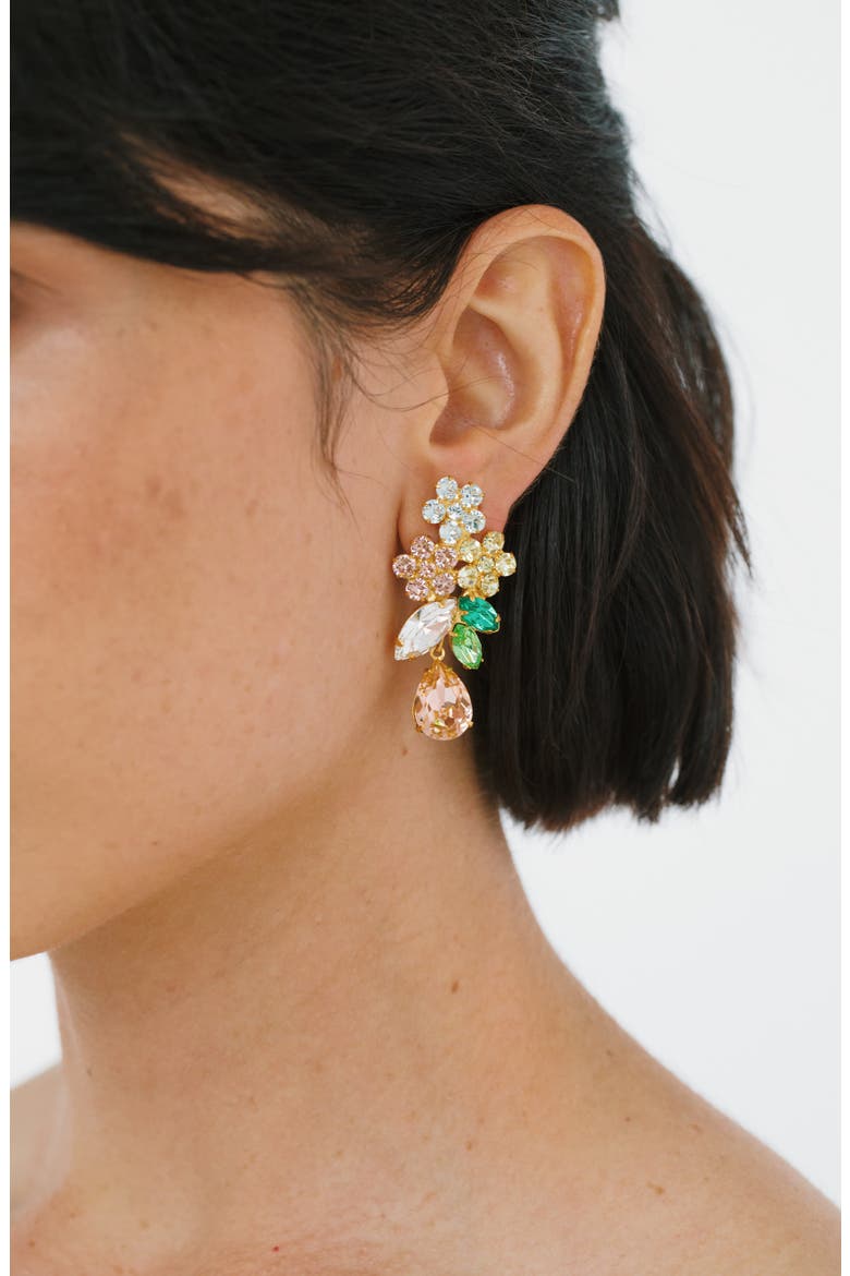Bouquet Drop Earrings, Alternate, color, MULTI