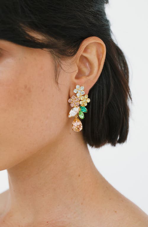 Jennifer Behr Bouquet 18k Gold-plated Crystal Earrings In Gold
