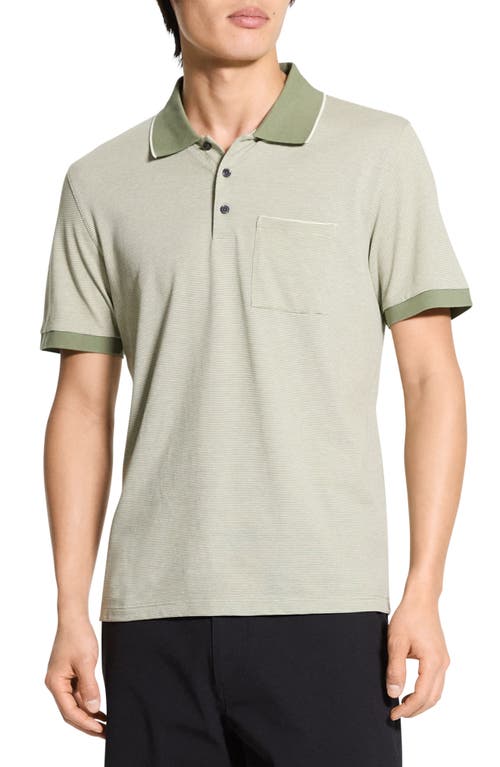 Theory Bird's Eye Polo In Green