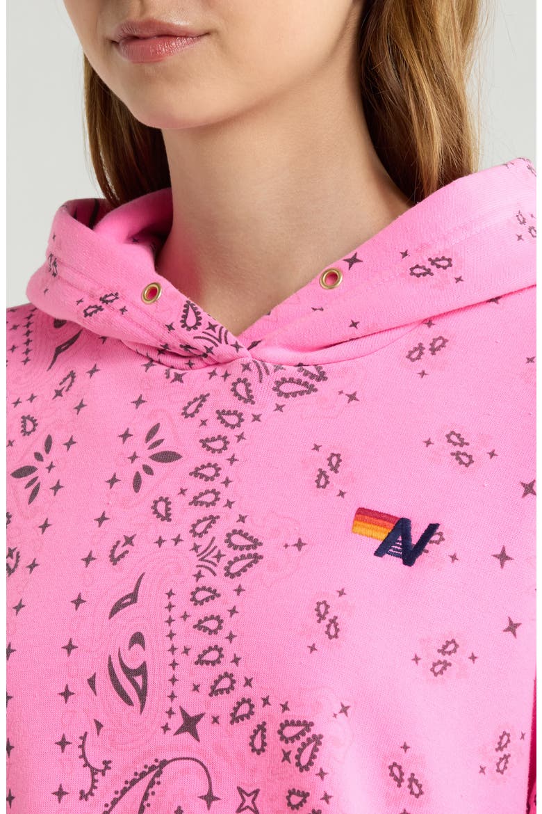 Bandana Graphic Hoodie, Alternate, color, NEON PINK