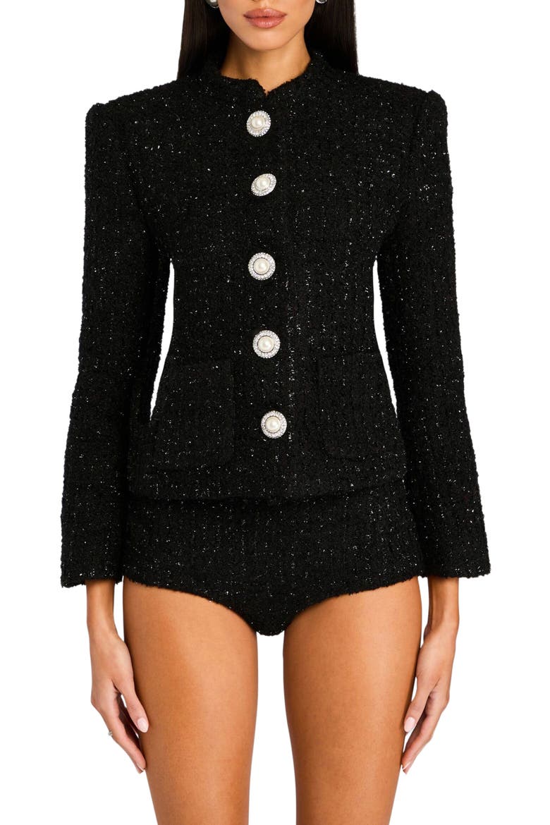 Carole Jacket, Alternate, color, Black/White