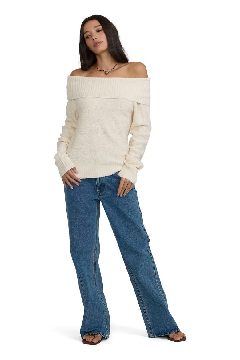 Drift Off Shoulder Sweater, Alternate, color, SALT CRYSTAL