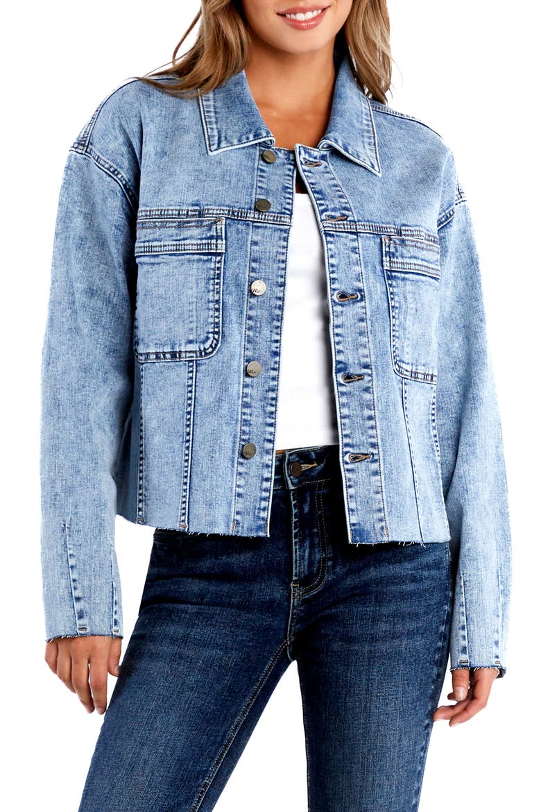 Fetching Boxy Denim Jacket, Main, color, FETCHING BLUE