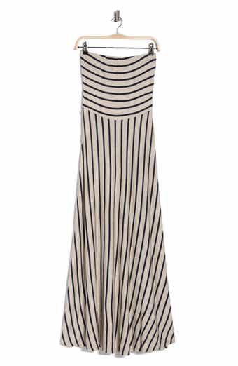 WEST K EI Striped Strapless Maxi Dress