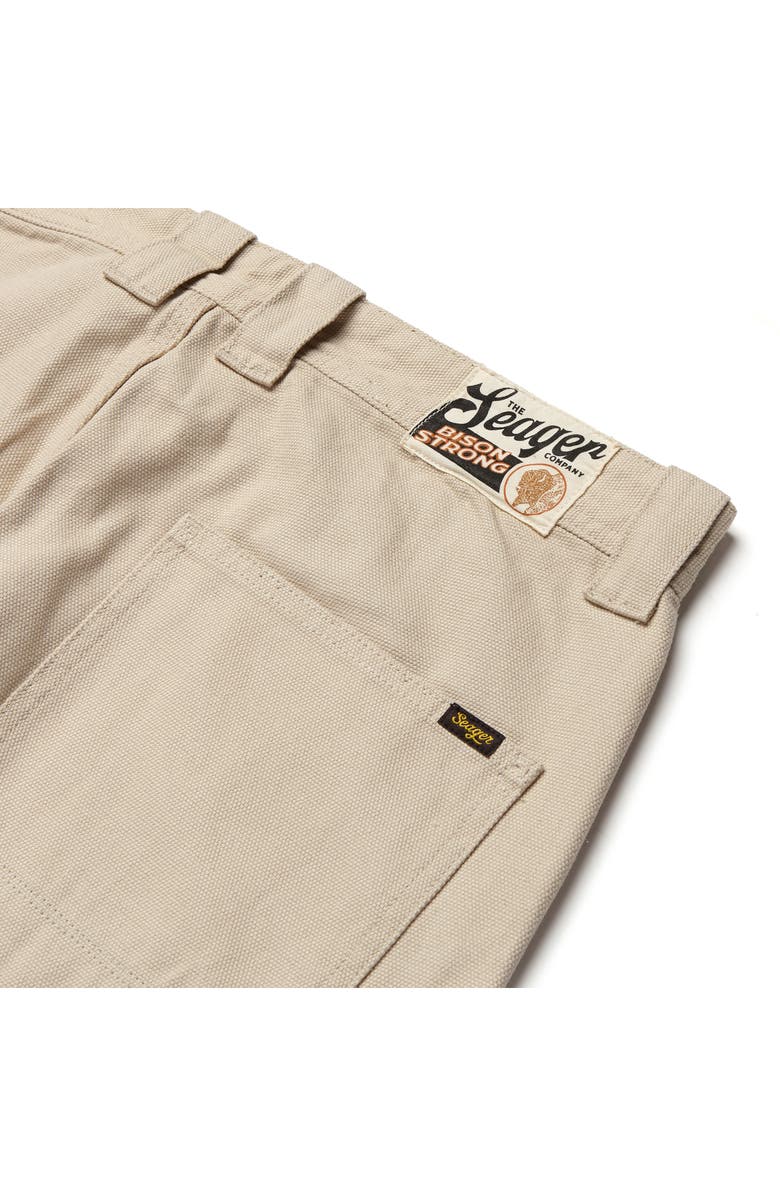 Seager Co Bison Cotton Canvas Carpenter Pants, Alternate, color, Stone
