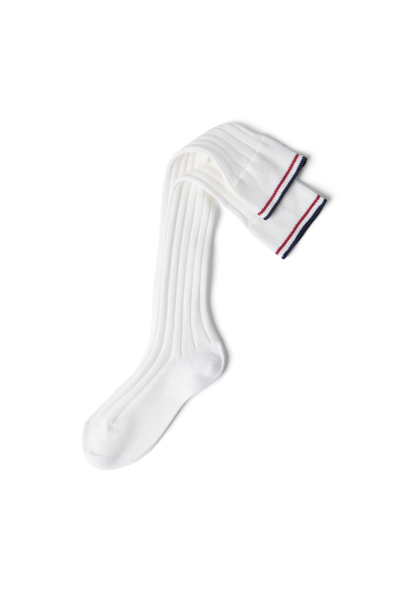Knit socks, Alternate, color, White