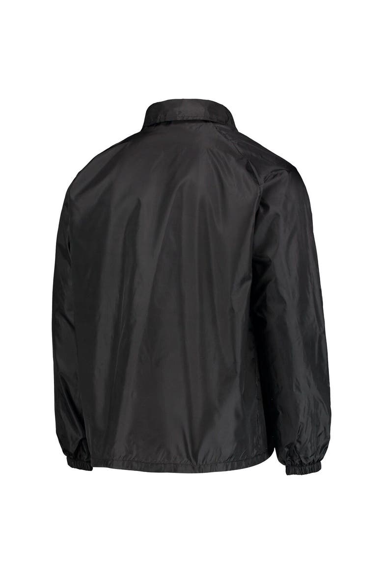 Men's Black Pittsburgh Steelers Coaches Classic Raglan Full-Snap Windbreaker Jacket, Alternate, color, Black