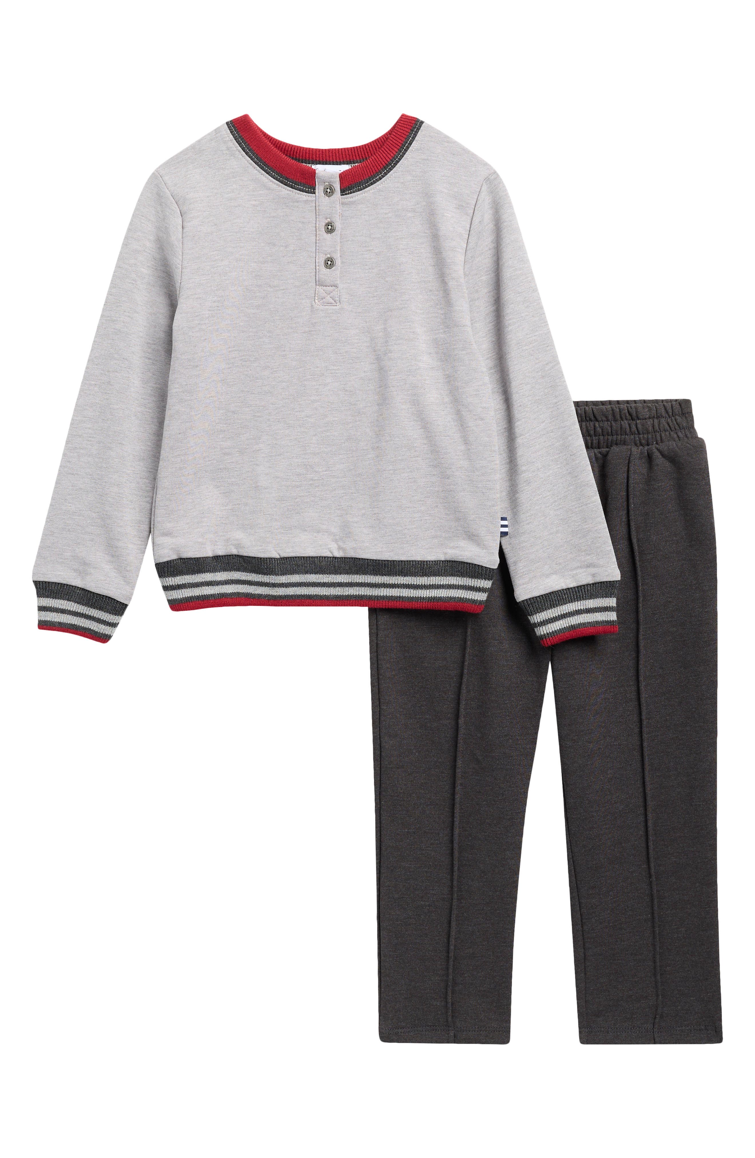 Kids' 2-Piece Sporty Henley & Pants Set