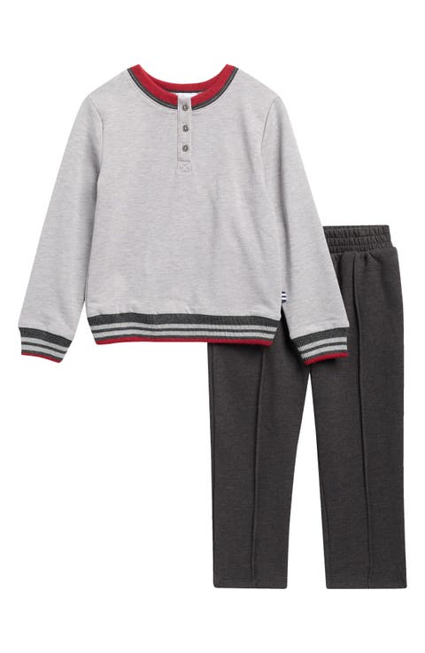 Kids' 2-Piece Sporty Henley & Pants Set
