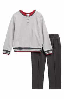 Kids' 2-Piece Sporty Henley & Pants Set