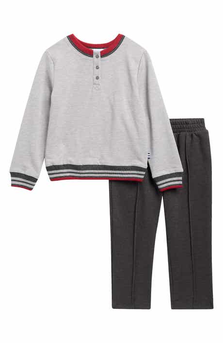 Kids' 2-Piece Sporty Henley & Pants Set