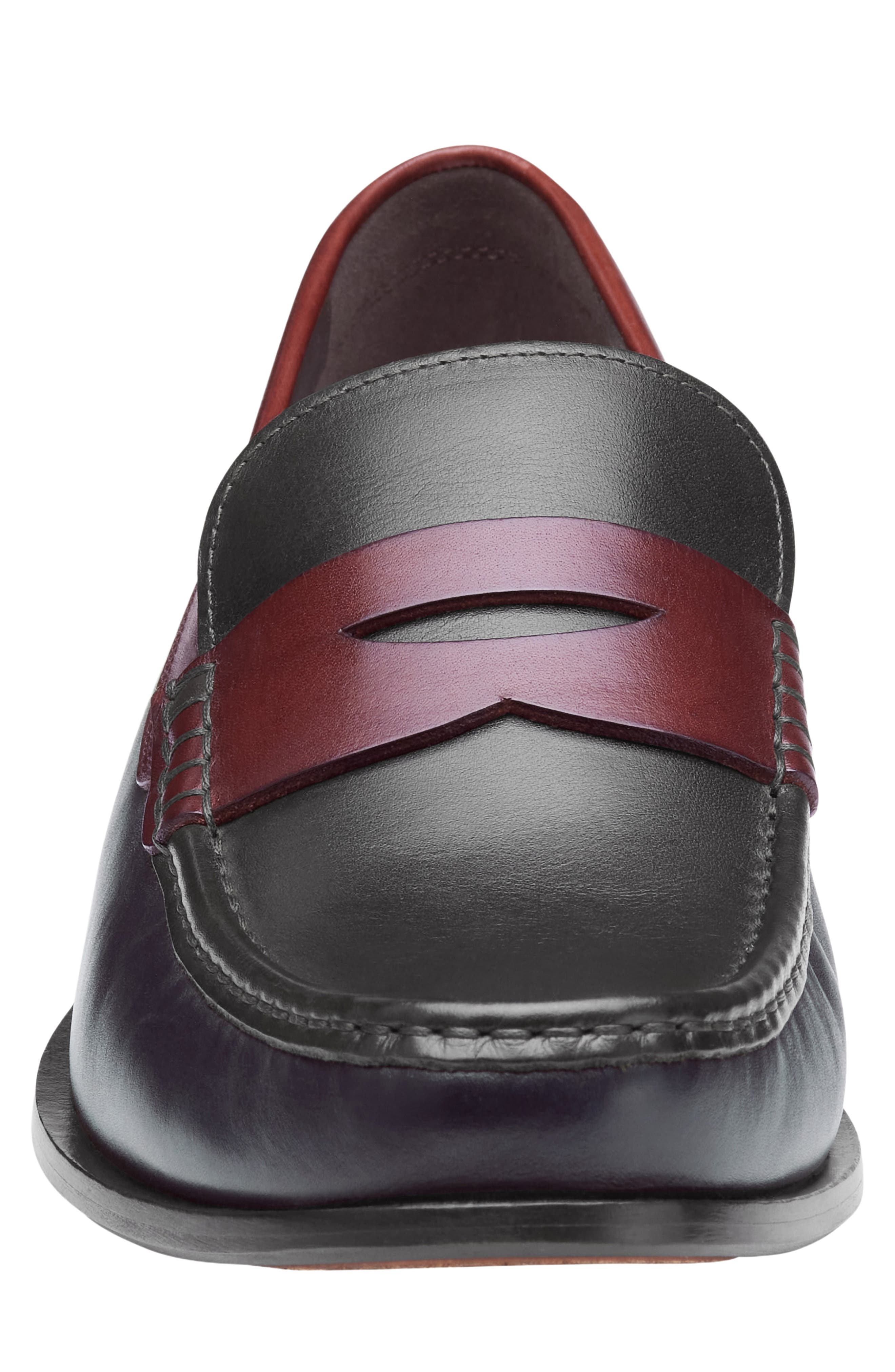 Johnston & Murphy Humphrey Penny Loafer, Alternate, color, Navy/ Olive/ Burgundy