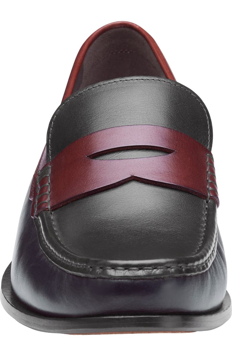 Johnston & Murphy Humphrey Penny Loafer, Alternate, color, Navy/ Olive/ Burgundy