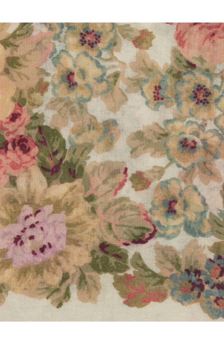 GERARD DAREL Rasha Floral Scarf, Alternate, color, Natural