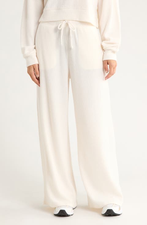 Rib Wide Leg Pants