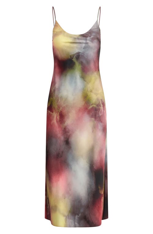 Favorite Daughter The Amber Abstract Print Midi Slipdress In Multi