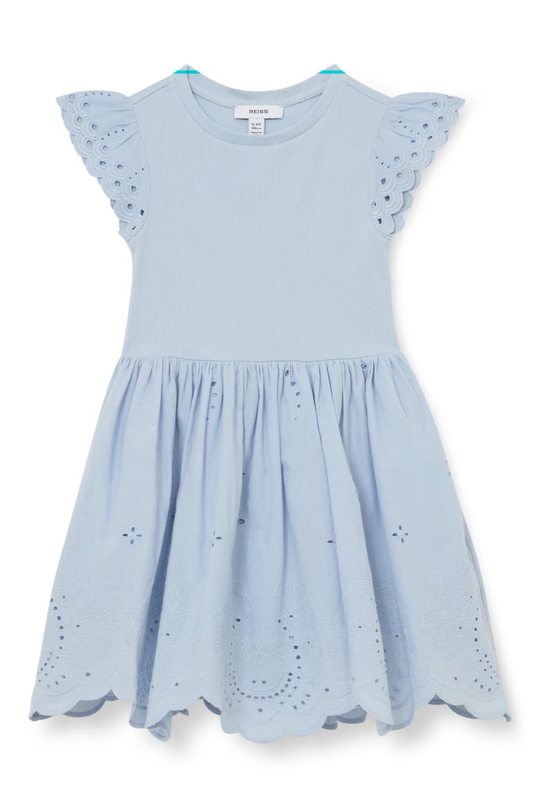Kids' Carianna Eyelet Dress, Main, color, PALE BLUE