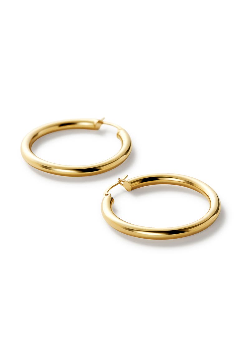 Chunky Gold Hoop Earrings - Gold Classic Hoops Large, Alternate, color, Gold