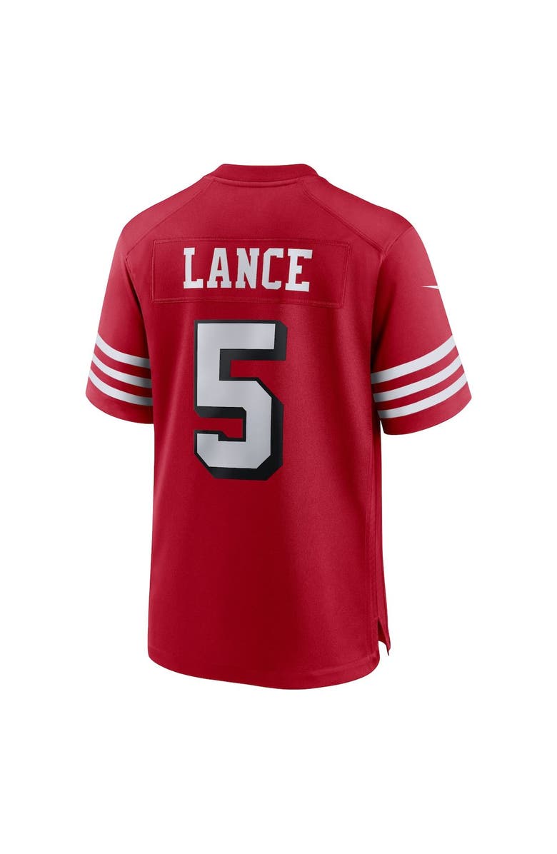 Nike Men's Nike Trey Lance Scarlet San Francisco 49ers Alternate Game Jersey, Alternate, color, 