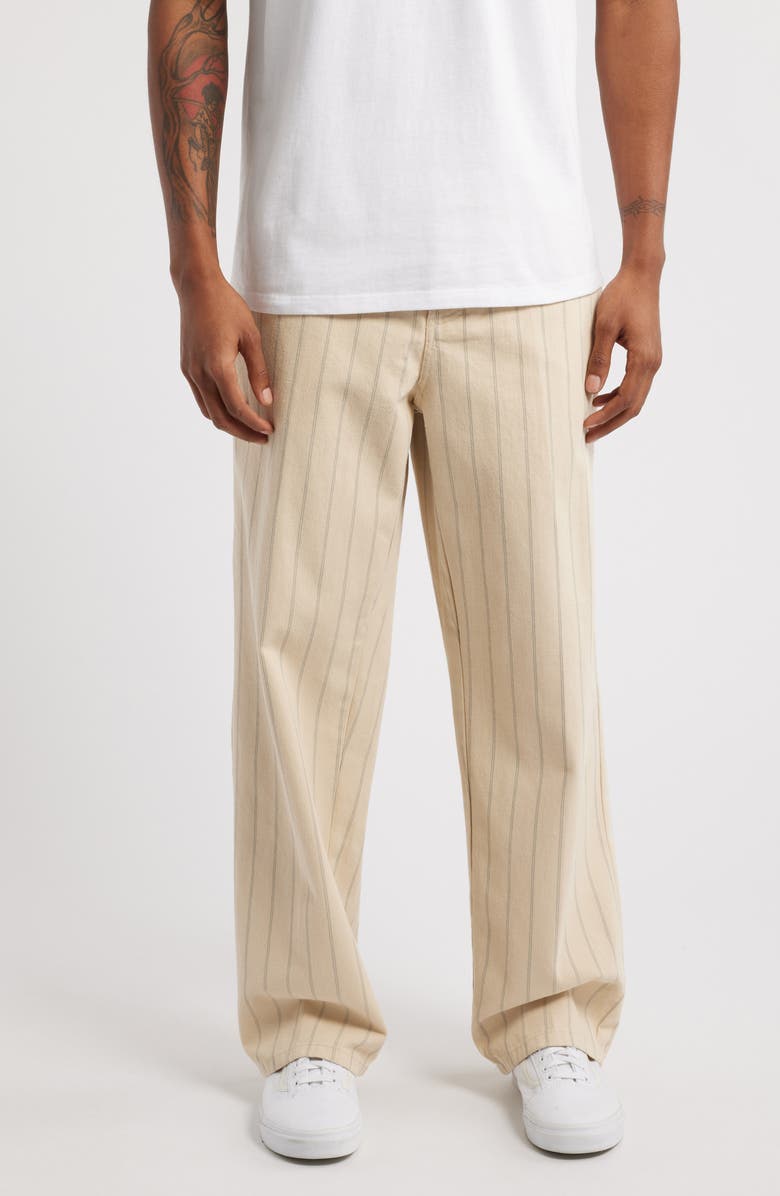 Obey Classic Stripe Baggy Fit Jeans, Main, color, 