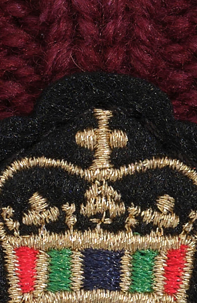 Lauren Ralph Lauren Cable Crest Patch Hat, Alternate, color, Dark Garnet