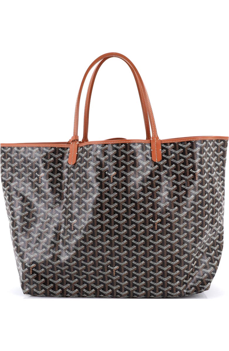 Pre-Owned Goyard Saint Louis Tote Coated Canvas GM, Main, color, Brown
