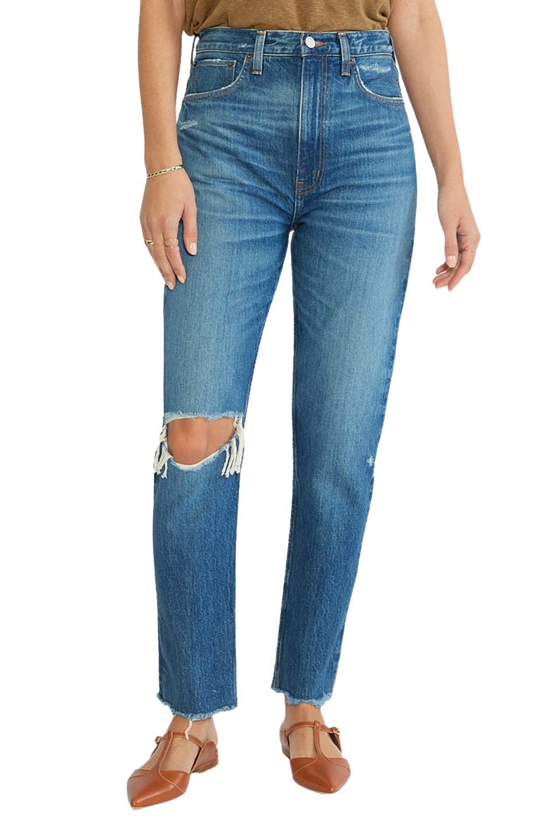 Marcella Ripped Organic Cotton Slim Jeans, Main, color, CEDAR BREAKS
