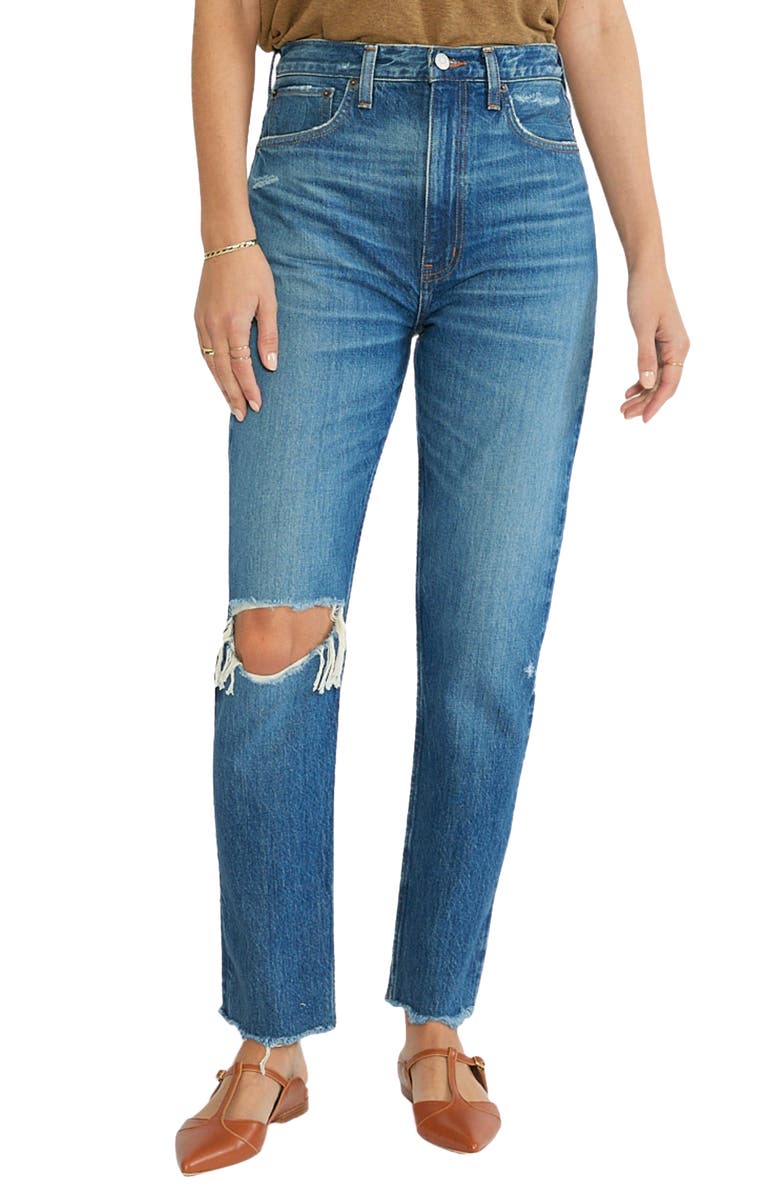 ÉTICA Marcella Ripped Organic Cotton Slim Jeans, Main, color,