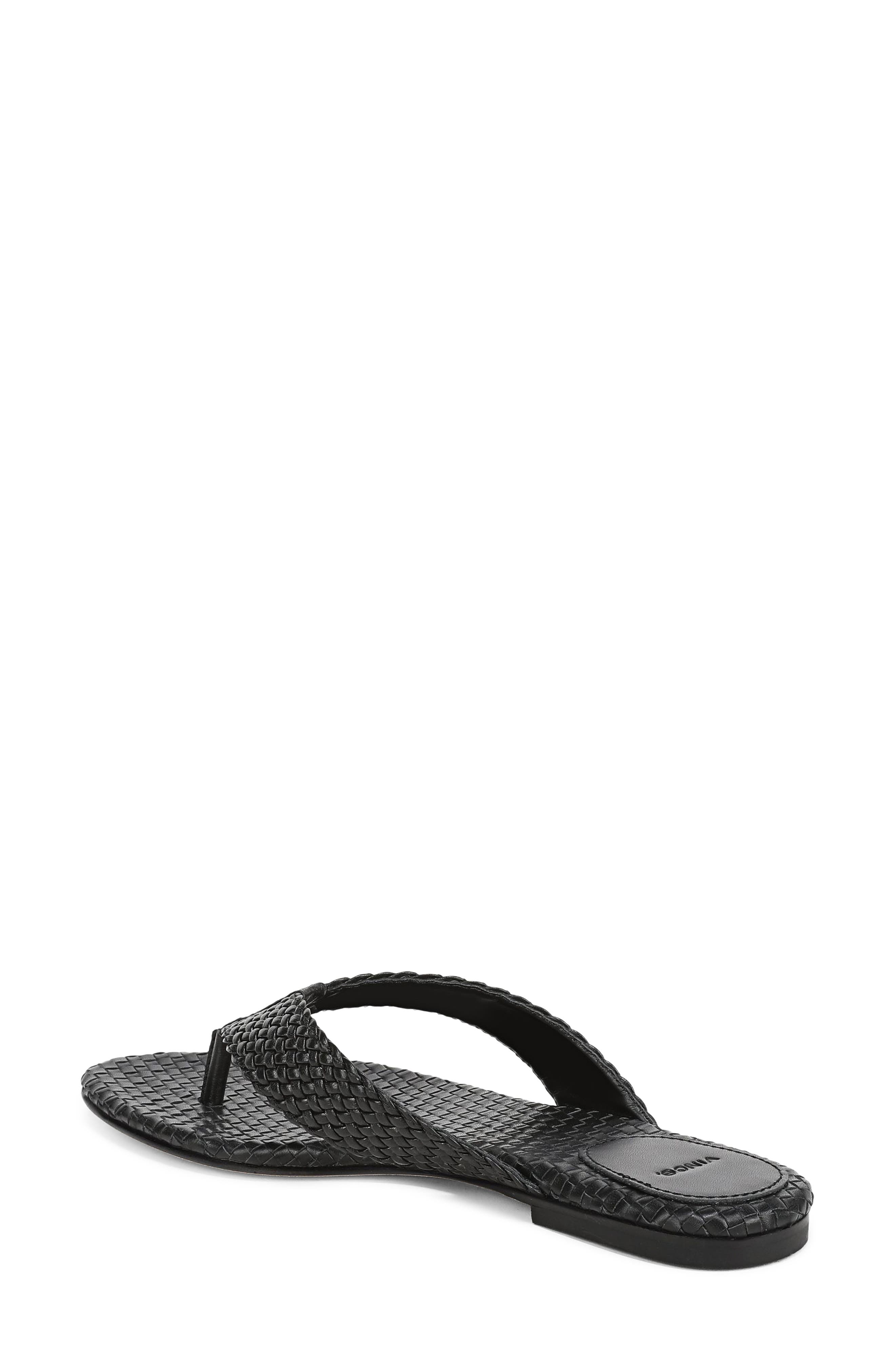 Vince Lotus Flip Flop, Alternate, color, Black