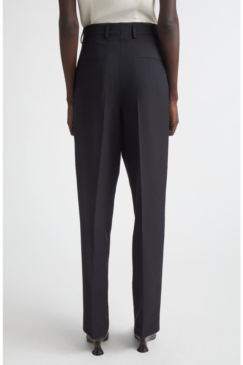 Wool & Mohair Twill Straight Leg Pants, Alternate, color, BLACK