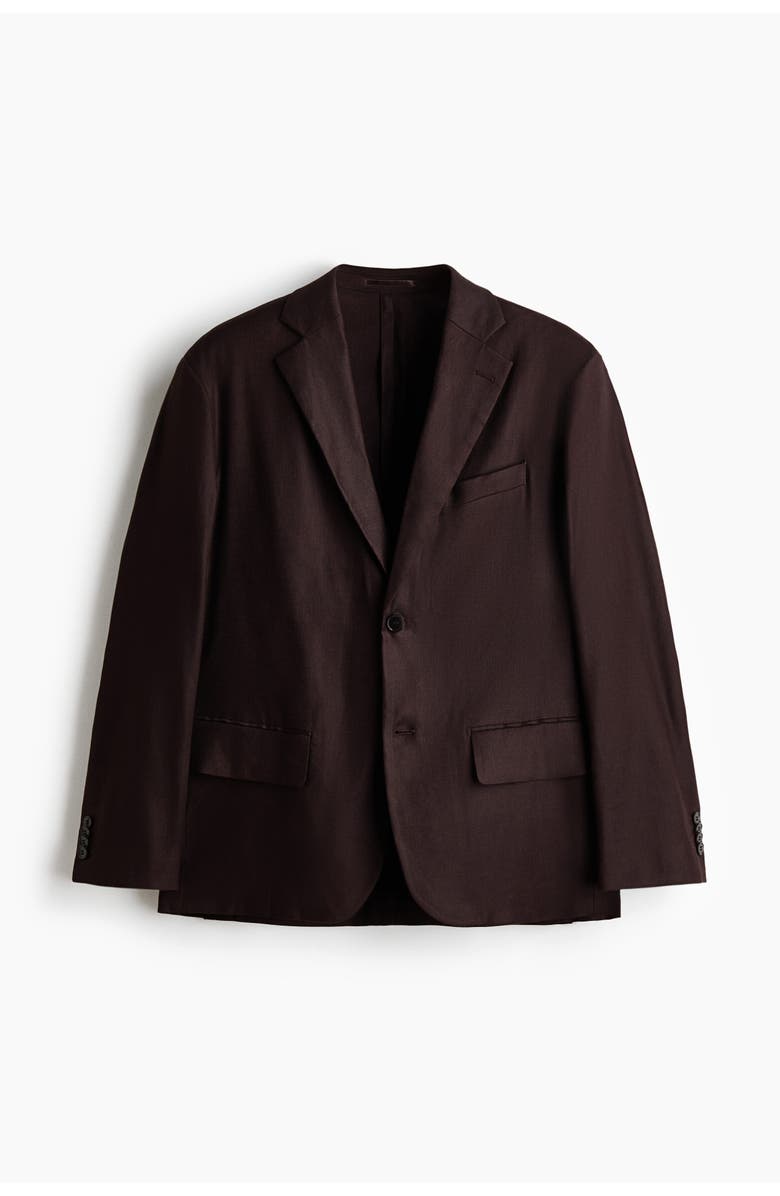 H&M Relaxed Fit Jacket, Main, color, Dark Brown