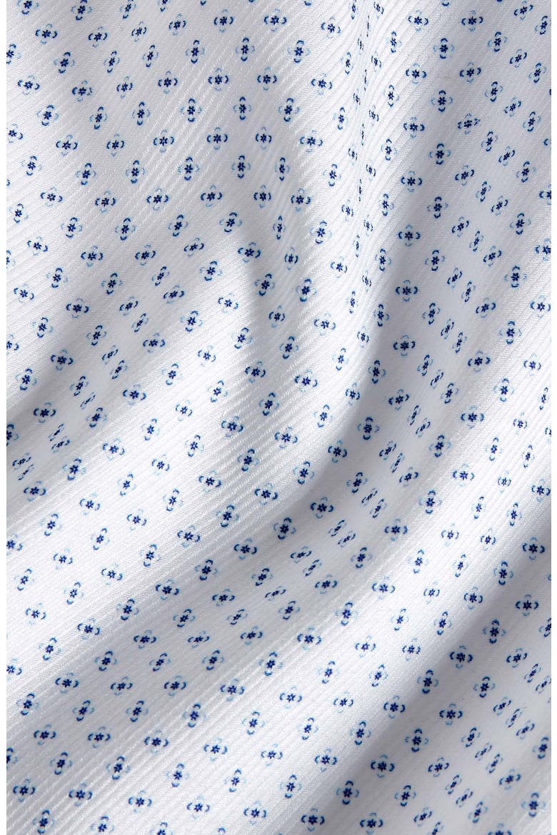 Slim Fit Neat Stretch Cotton Dress Shirt, Alternate, color, WHITE/ NAVY