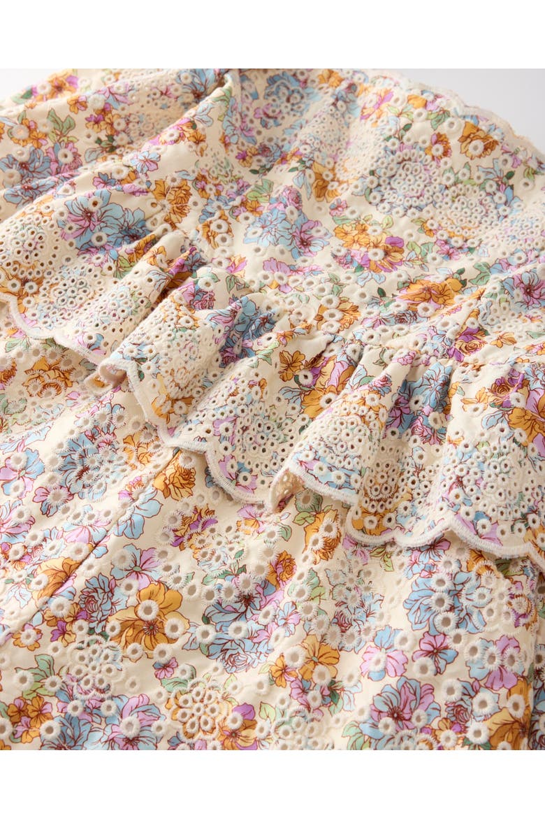 Posie Cotton Embroidered Romper, Alternate, color, Floral
