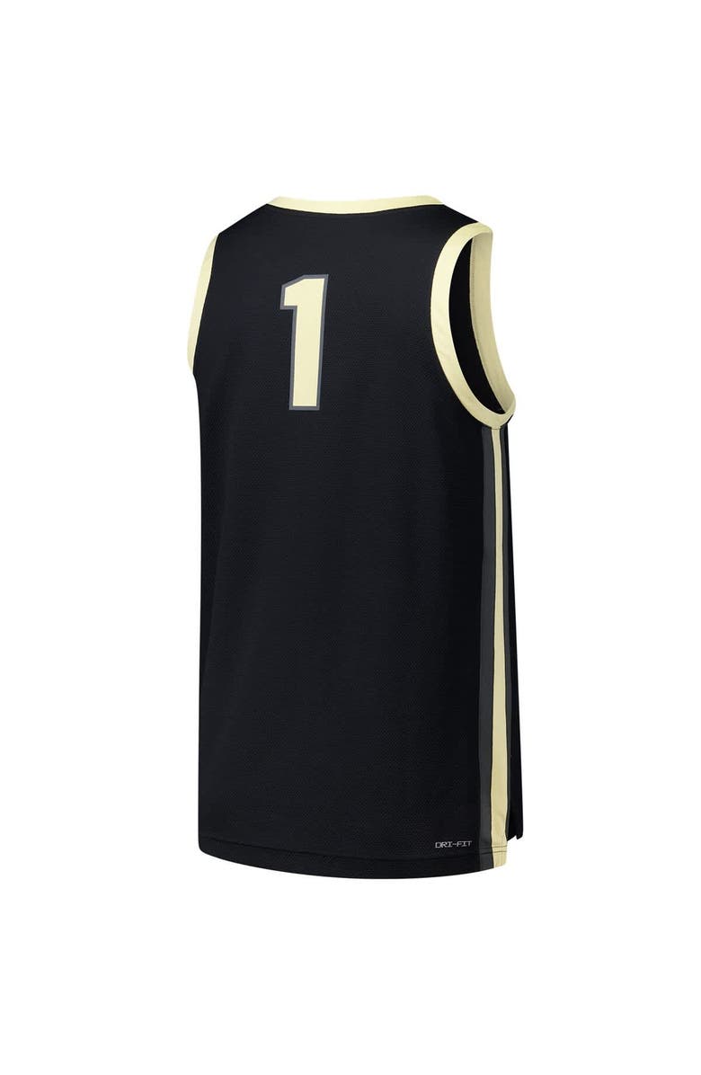 Nike Men's Nike #1 Black Purdue Boilermakers Replica Basketball Jersey, Alternate, color, Black
