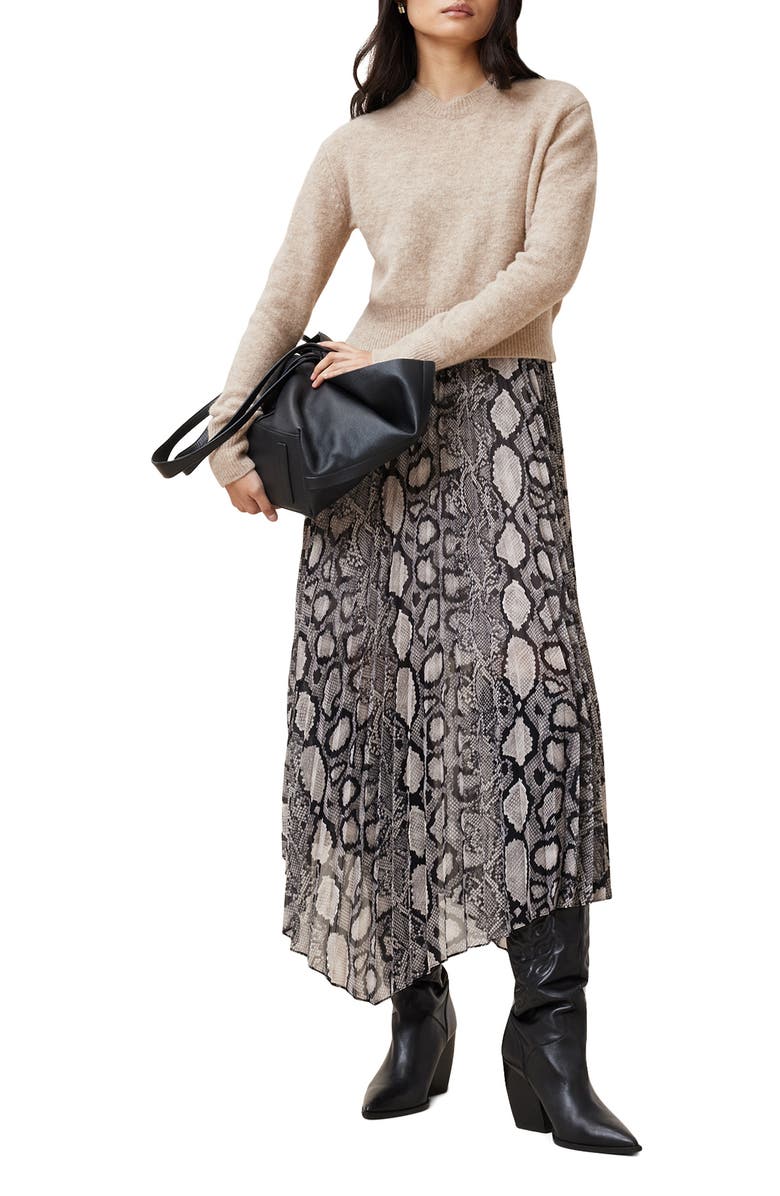 AllSaints Donatella Sweater & Midi Dress Set, Main, color, Flow Ecru White