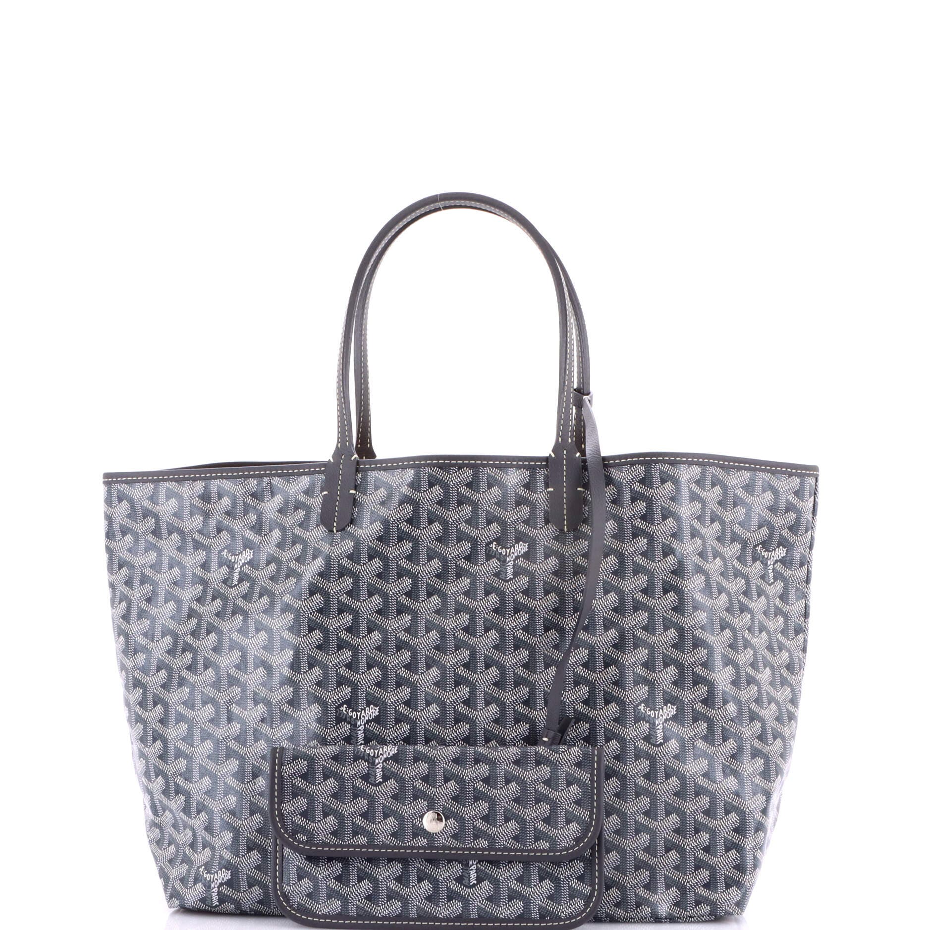 Pre-Owned Goyard Saint Louis Tote Coated Canvas PM, Alternate, color, Gray