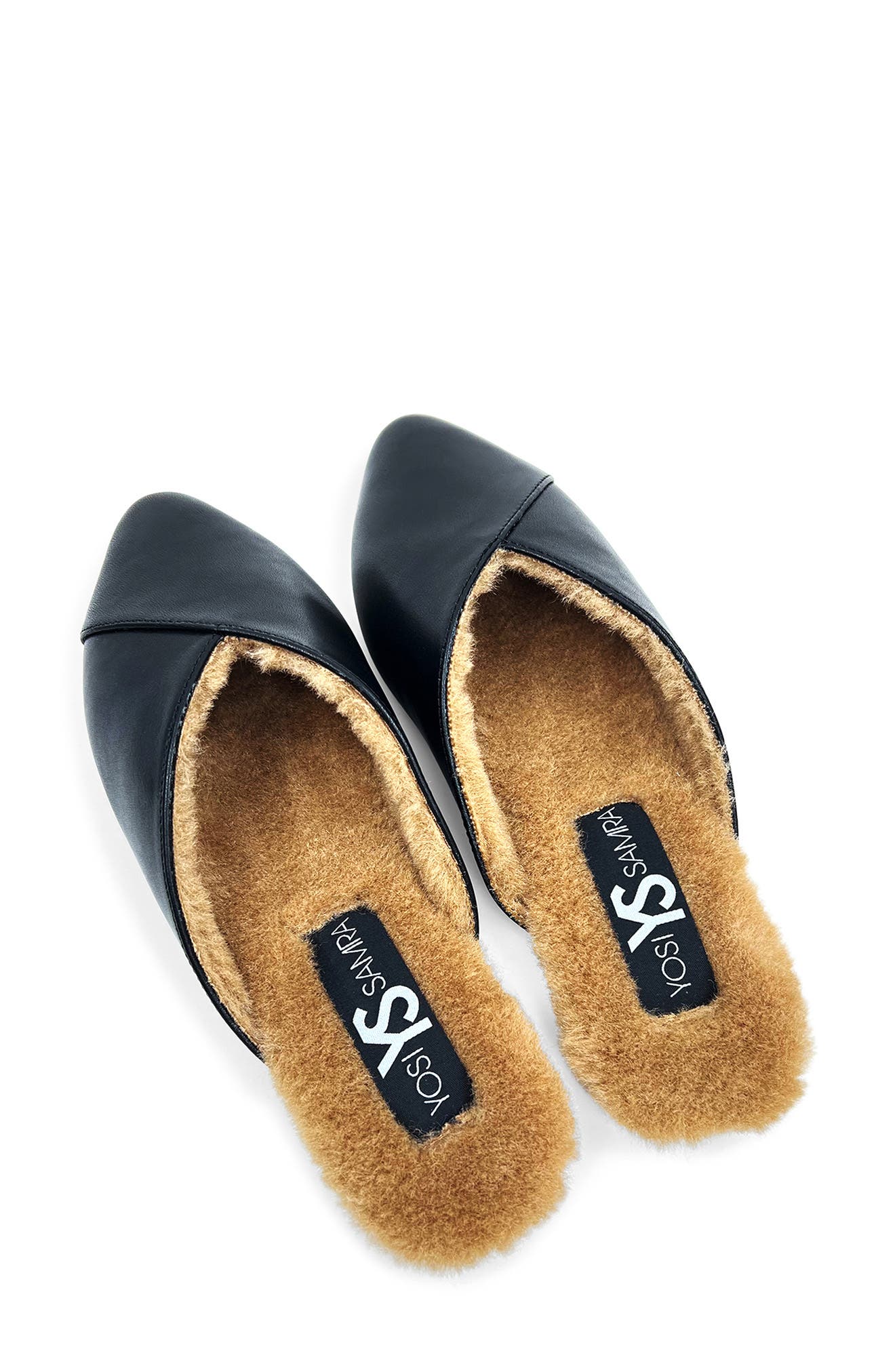 Yosi Samra Valentina Faux Fur Lined Mule, Alternate, color, 