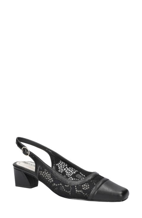 Fortune Square Toe Slingback Pump (Women)