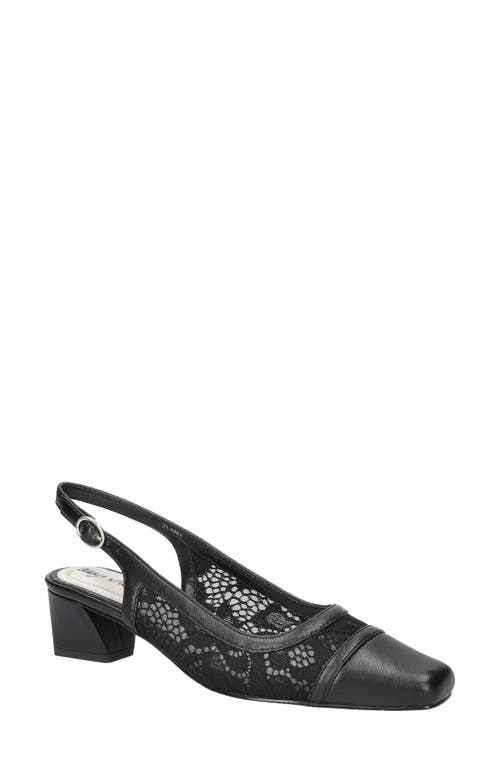 EASY STREET EASY STREET FORTUNE SQUARE TOE SLINGBACK PUMP