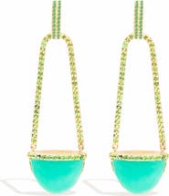 Campbell + Charlotte Found Cap Chandelier Earring with Stone