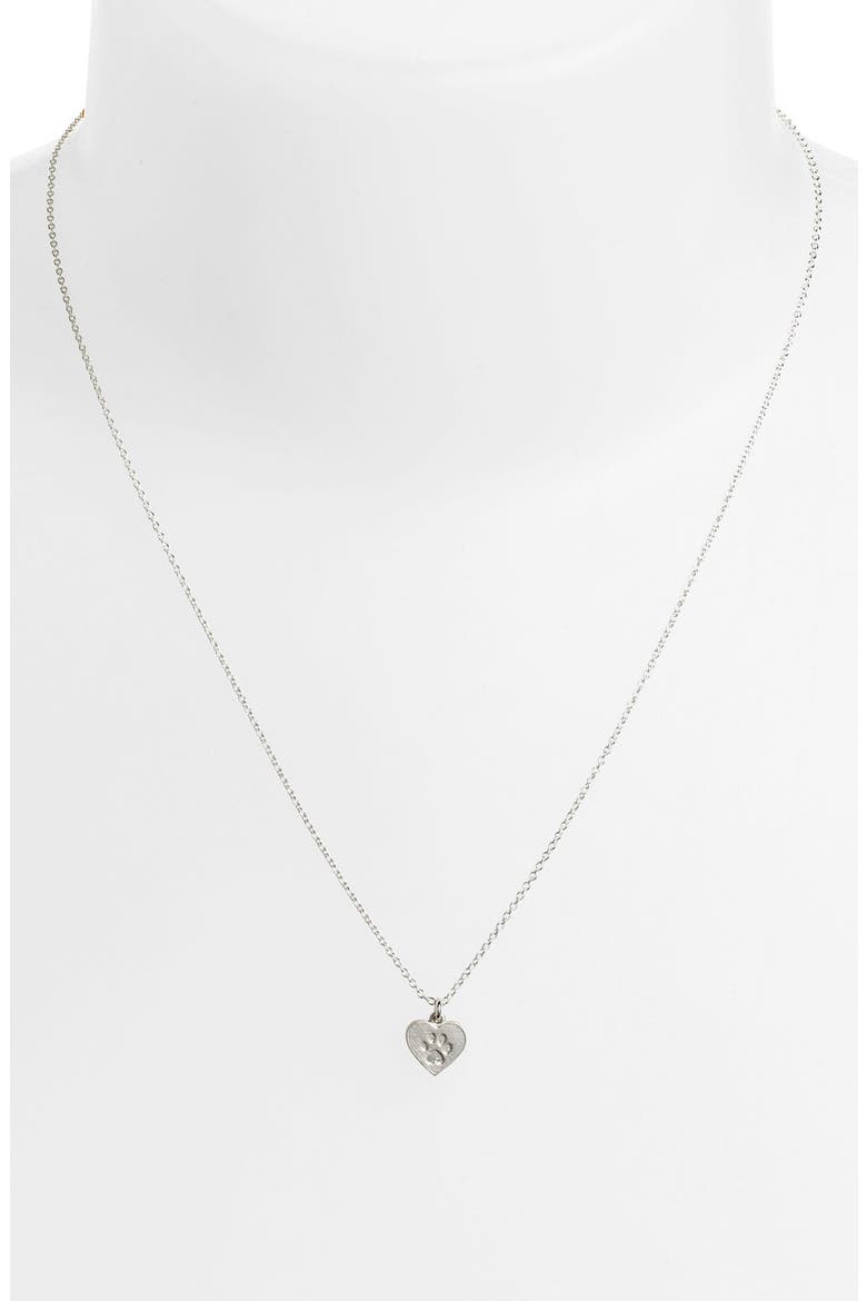'Reminder - Dog Lover' Boxed Pendant Necklace, Alternate, color, PAW HEART- STERLING SILVER